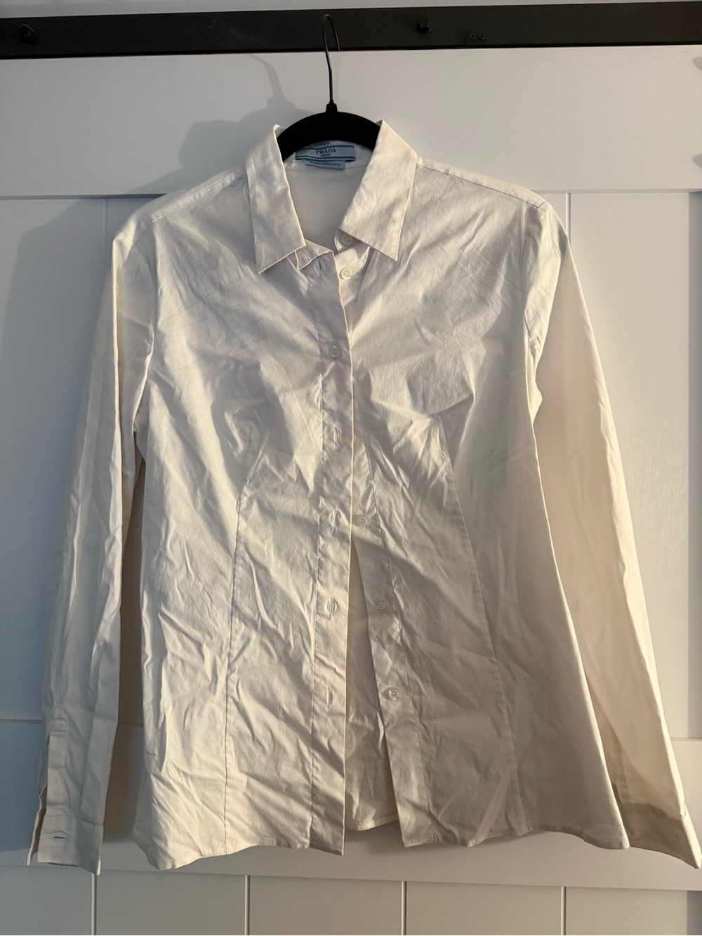 Prada Cream Button-Down Women's Shirt